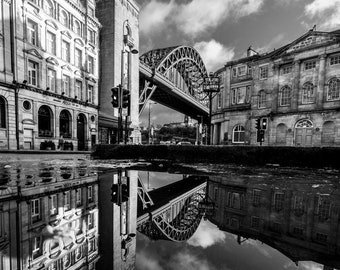 Newcastle Tyne Bridge Black and White Photo // Geordie Gift // Leaving Present // Housewarming Gift // Newcastle Wall Art