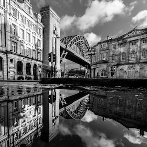Newcastle Tyne Bridge Black and White Photo // Geordie Gift // Leaving Present // Housewarming Gift // Newcastle Wall Art