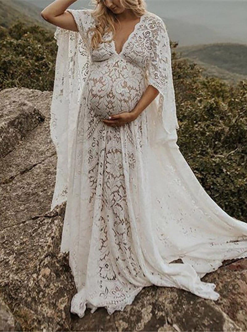 bohemian maternity maxi dress