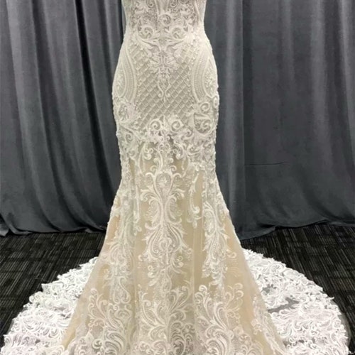 Luxurious Sleeveless Appliques Rhinestones Mermaid Wedding Bridal Gowns