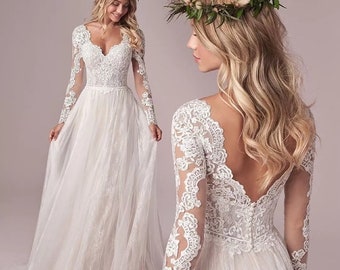 v neck wedding