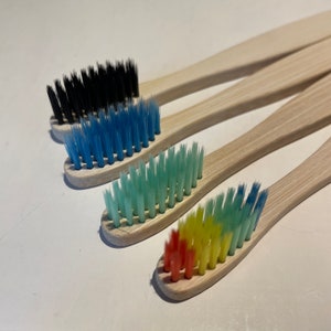 Personalised Eco Friendly Zero Waste Biodegradable Bamboo Toothbrushes, Unique Gift, Secret Santa, Stocking Fillers image 6