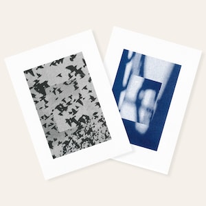Ombre & Lumière | Lumière–Ombre | 2 cartes postales Risograph par M. et Mme Rio
