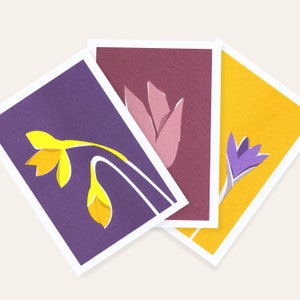 Fleurs de printemps | 3 Cartes Postales Risograph par Mr & Mrs Rio