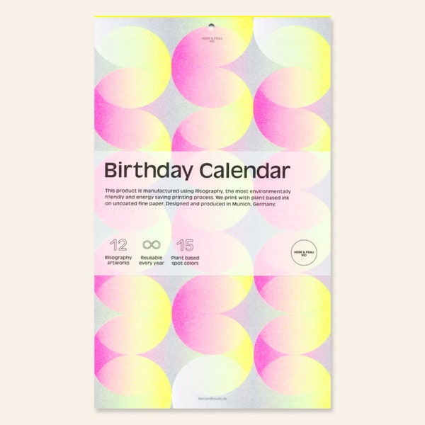 Geburtstagskalender / Birthday calendar