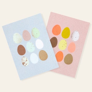 Uova neon e natura | Uova neon e naturali | 2 cartoline colorate Risograph di Mr & Mrs Rio