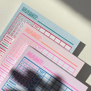 Risographie Spielblock Dreierset - KULTIGES WÜRFELSPIEL