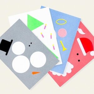 Natal Caótico | 4 Cartões Postais Risograph do Sr. e Sra. Rio