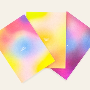 Happy Lights / 3 Colorful Risograph Postcards by Herr & Frau Rio