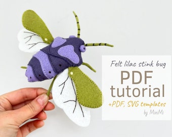 Spring Lilak Beetle PDF Pattern, DIY Insect Sewing Tutorial, SVG Template, Beginner Friendly Pattern + Video Guide