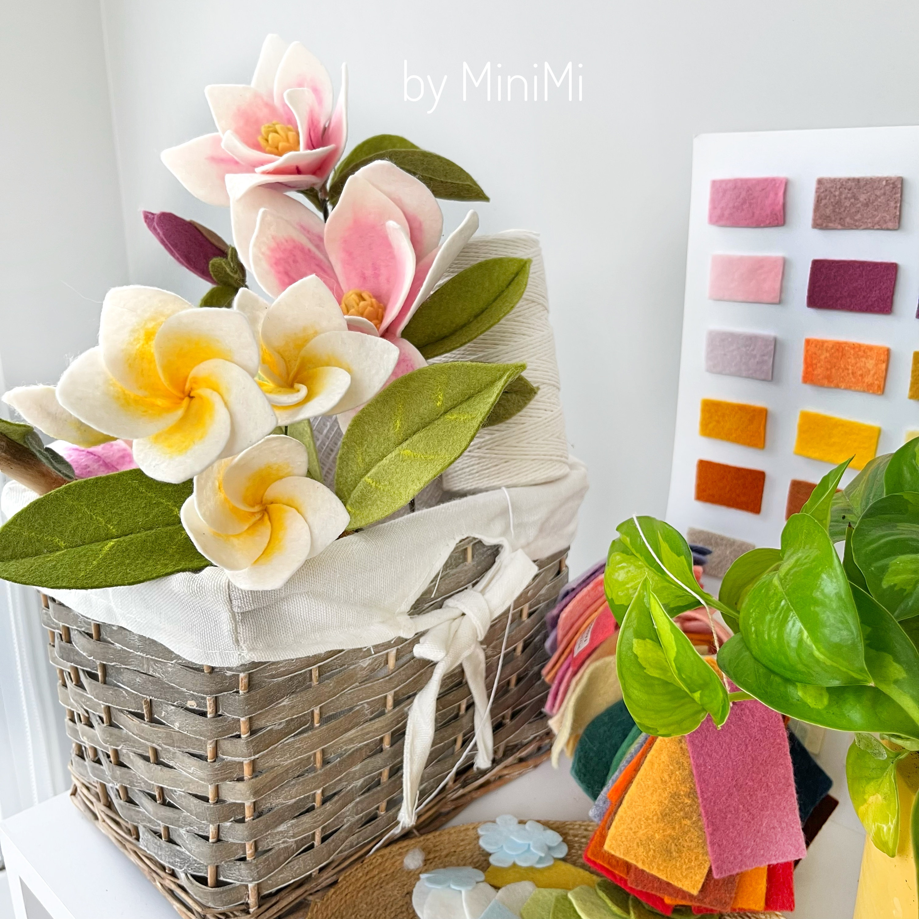 Felt Plumeria Flower Twig Video Tutorial. PDF SVG Pattern - Etsy
