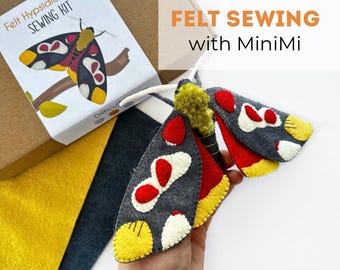 Felt Hypsidia Moth Sewing Kit: DIY Plush butterfly Project