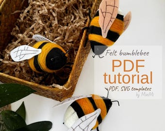 Spring Felt Bumblebee PDF Pattern | Bug Sewing Tutorial Download