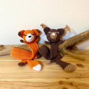 CROCHET PATTERN: Bookmark fox,squirrel, Pdf crochet pattern, Fox pdf, Squirrel pdf pattern, Written in English, Easy to follow, Easy pattern