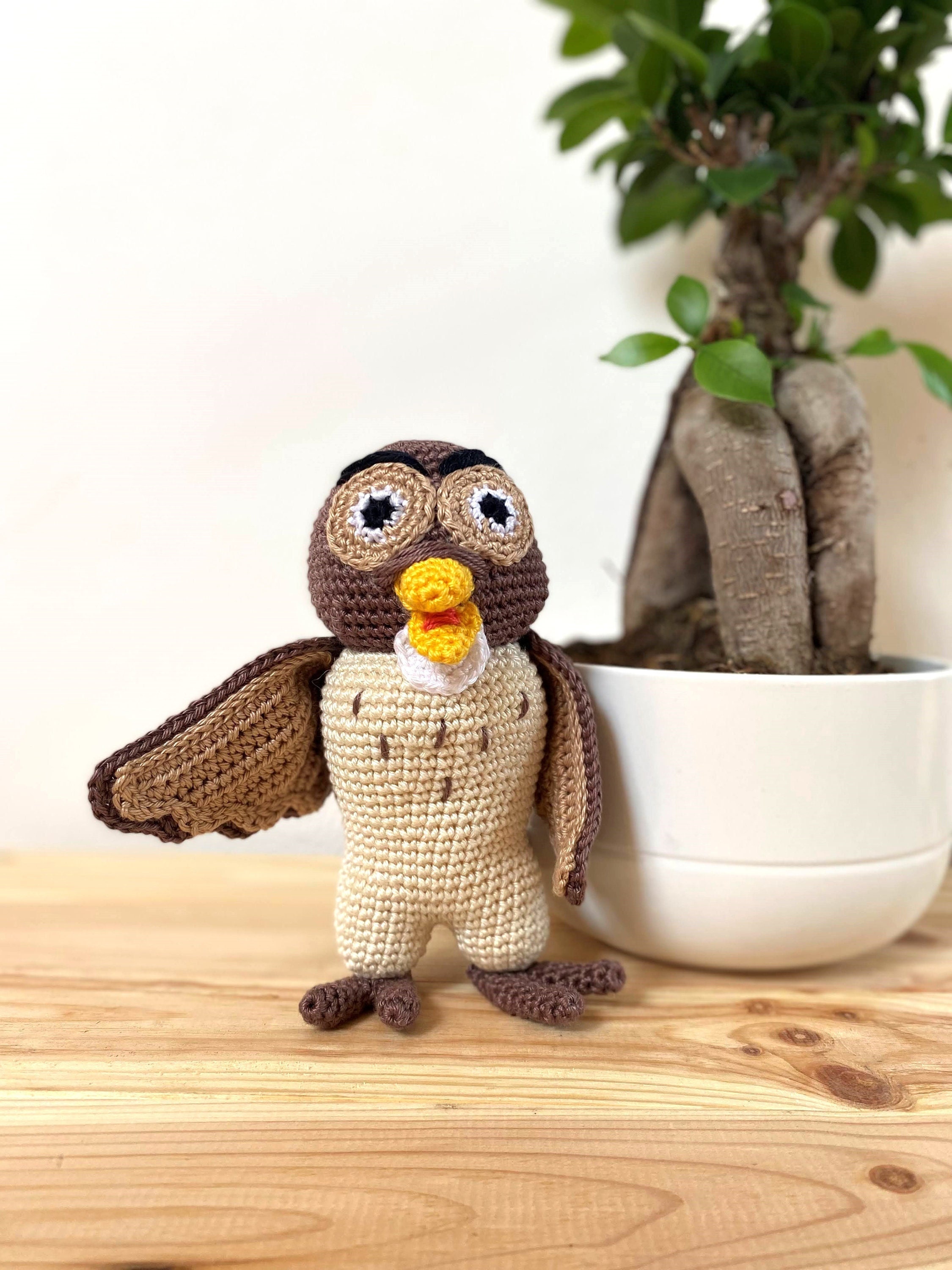 CROCHET PATTERN:Wise Owl crochet pattern,Pdf pattern,Amigurumi pattern,Cartoon owl,Written in Englis