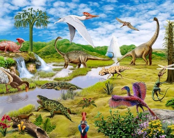 Dinosaur Puzzles, Jigsaw Puzzle, Board game, Radiy Bohem 250 Or 500 Pieces Ukraine jigsaw puzzle painting