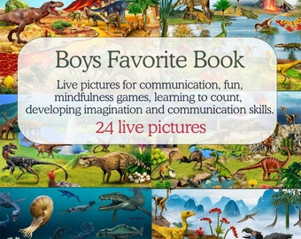 Digital Wimmelbuch  favorite book for communication, fun, mindfulness games, developing communication skills. Gift for Boy on Easter,