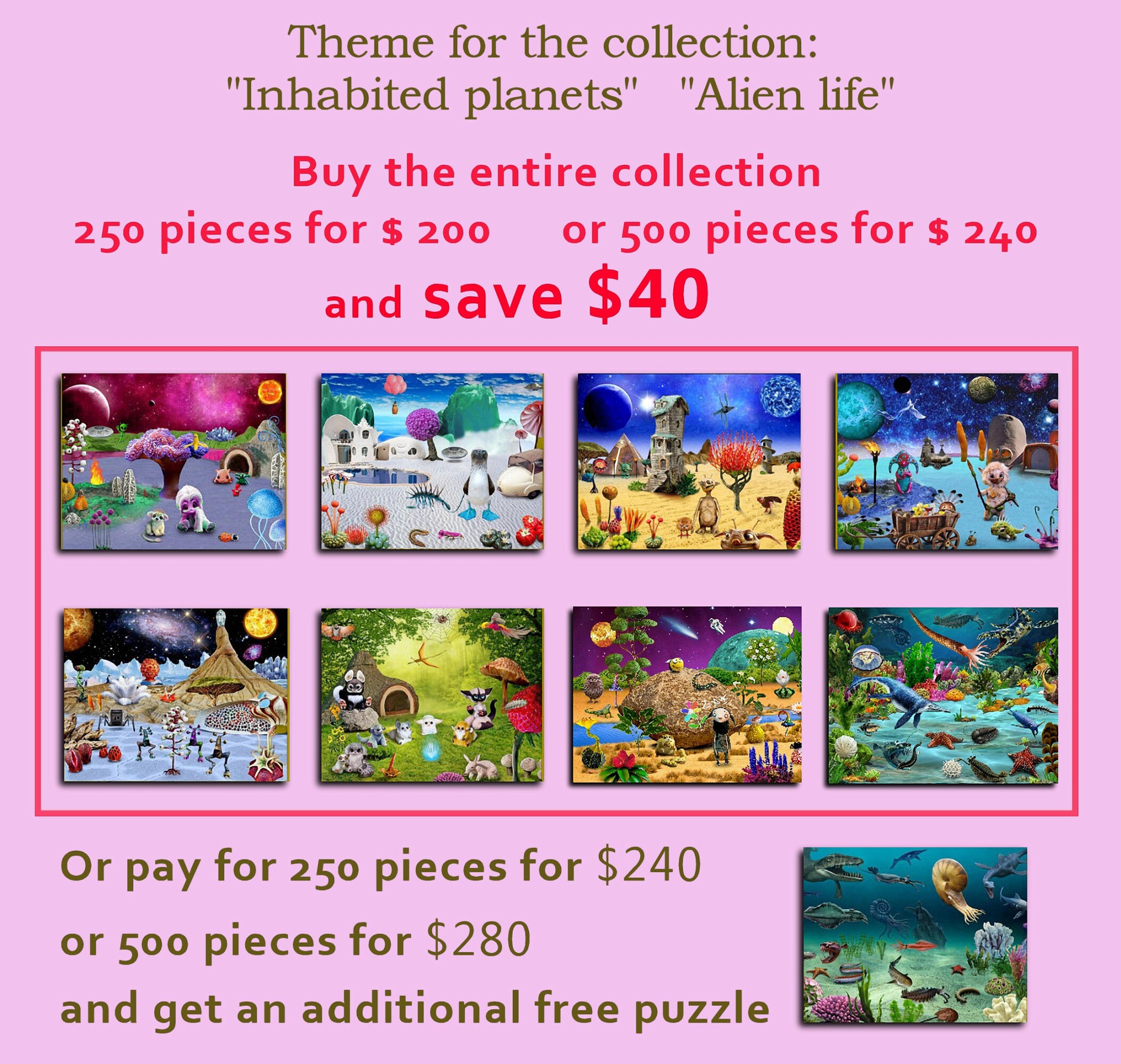 Mermaid Puzzle Sea Fish Underwater Sea Life With Mermaid - Etsy