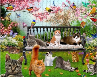 CAT Animals Jigsaw Puzzle For Child and Adults 300 or 500 Piece Funny Puzzles PET Animals Gift For Any Age Puzzle With Cats Ukraine