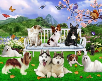 Dogs Jigsaw Puzzle With Dog puzzle For Kids Child gift idea for kids 300, 500 Piece Teens Pets Animals Gift Any Age Puzzle With Dogs