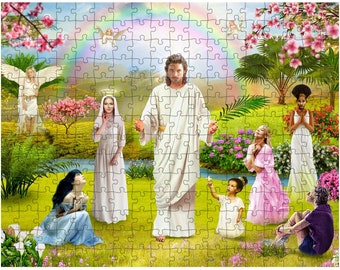 Jesus Christ Appearing for Easter Saint Mary Magdalene, Religion Puzzle, God, blessing Christmas present, bible, icon jigsaw puzzle painting