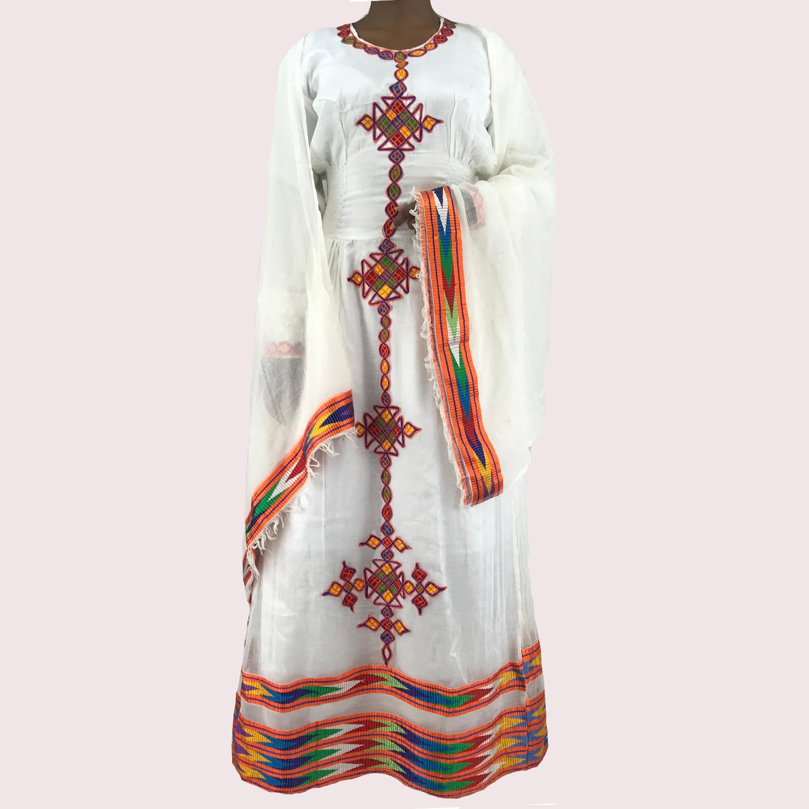 Ethiopian Dress Traditional Handmade Embroidered Habesha - Etsy UK