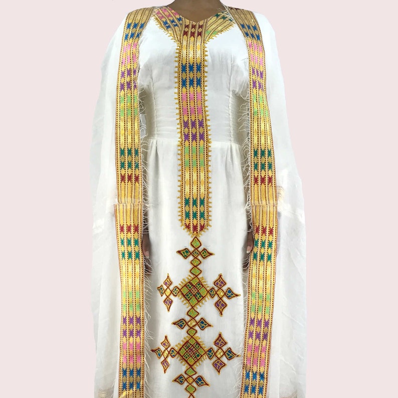 Traditional Ethiopian Habesha Dress Handmade embroidered