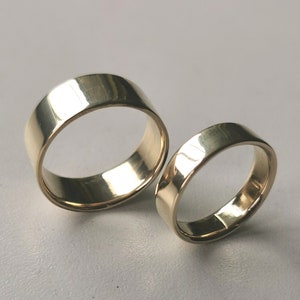 Minimalist brass rings. Polished, oxidized, matte surface. Country style. A gift for a woman, a man. Hand made jewelry.