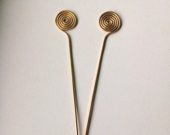 Haar-Pin, Pagan Schmuck, massive Messing Pin, Schlange Pin, handgemachte Haarnadel. Haar-Accessoires. Wikinger-Stil. Geschenk für Frau. Geschenk für Mädchen