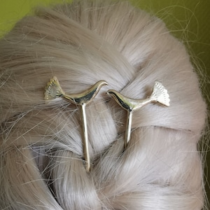 Messingspelden Twee haarspelden etnische pinnen vogel Handgemaakte vork Viking- en hippiestijl Messing sieraden Haaraccessoires Cadeau voor vrouw