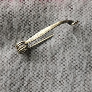 Fibula of brass  Medieval replica Scarf pin Country brooch Ancient tribes Viking Jewelry Gift Historical Reenactment Pin gift for her