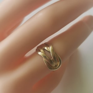 Brass ring knot. Promise ring, Eternity Celtic ring. Handmade  brass, copper, silver jewelry. Country style. Gift for woman, girl