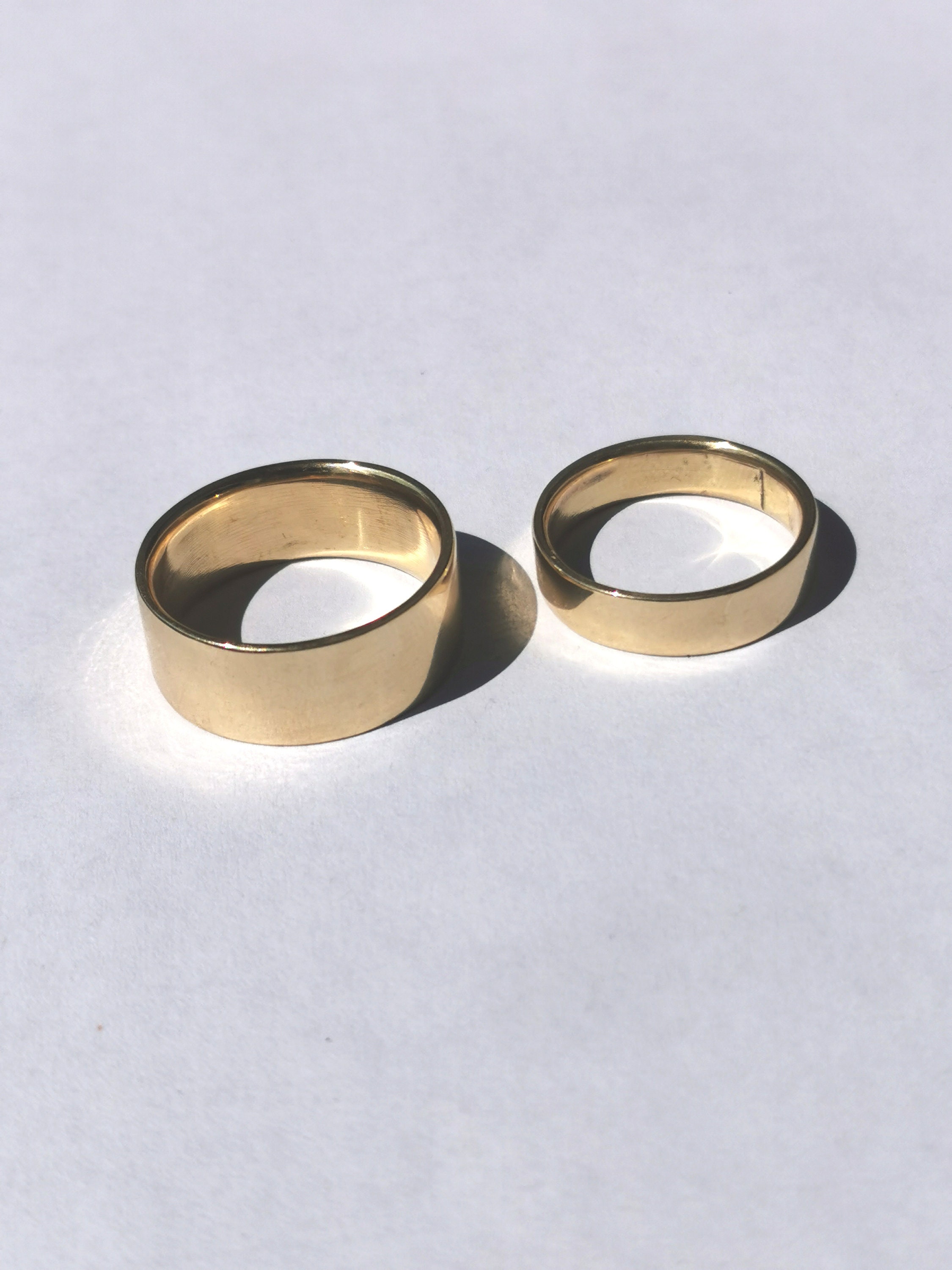 極薄_Ultra-thin Plate of Brass / Silver Ring / Band Minimalist Brass Rings. Polished, Oxidized, Matte Surface