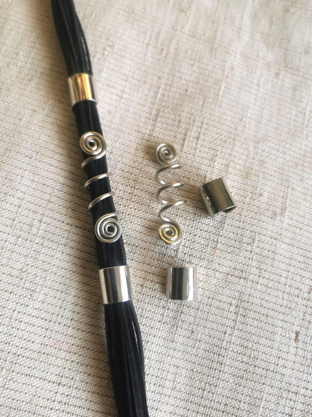 Hair Spirals Beads of Melchior [german Silver,nickel Silver] Silver ...