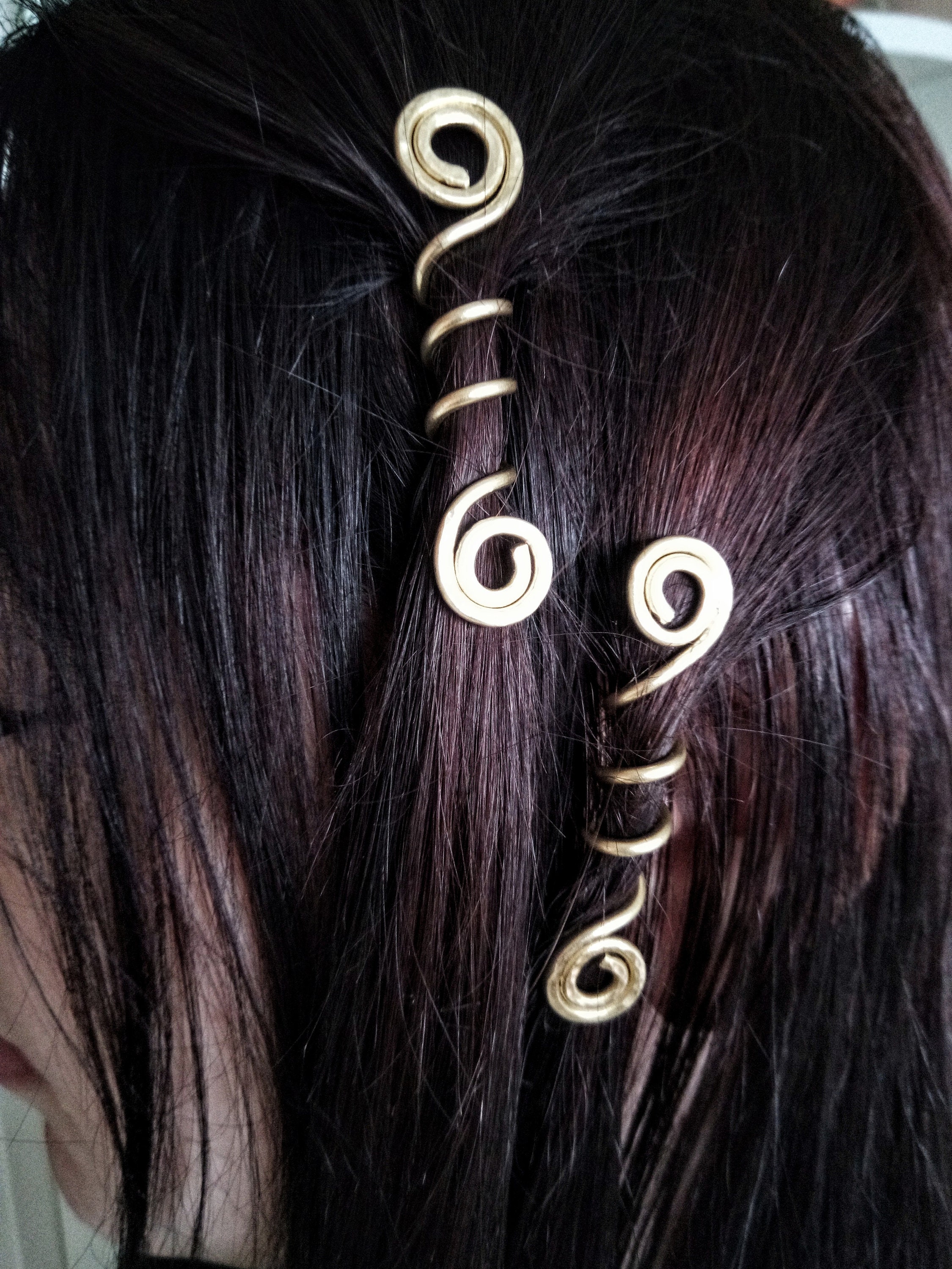 Brass Hair Spiral Wire Coilshair Spiral Hair Etsy