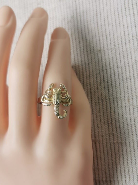 Bague scorpion en laiton. Bague bijou fait main. Bijoux en laiton cuivre. Bague reglable. Bague animal. Cadeau pour femme fille Bague tendance pour elle Etsy France