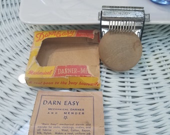 Darn Easy Vintage Darner Mender Small Loom for Darning Machine with Small Frame.