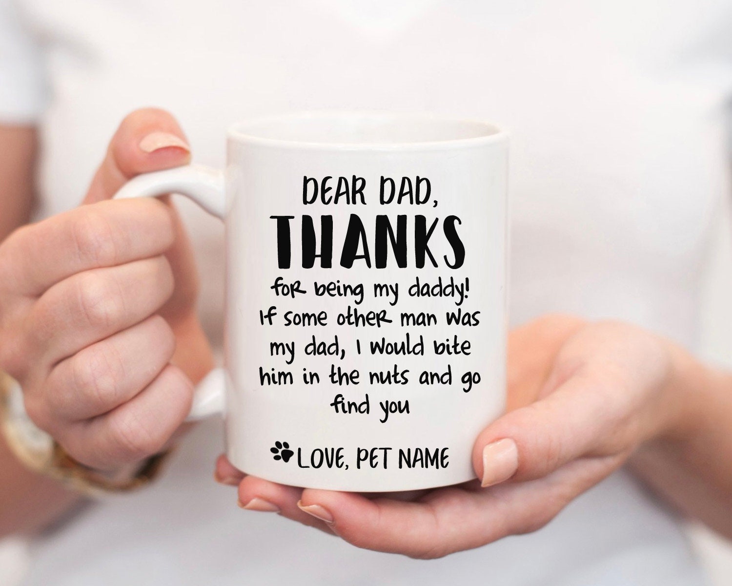 dear daddy dog mug