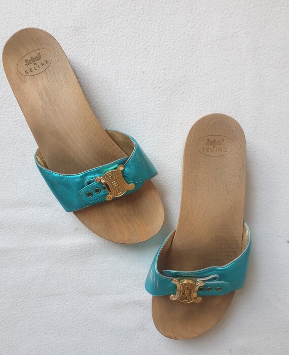 celine leather sandals