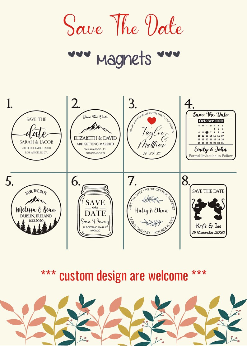 Wedding Announcement Magnet DHL Express Free Save The Date Wooden Magnets and Card Eucalyptus Greenery Mountain Wedding Invitation