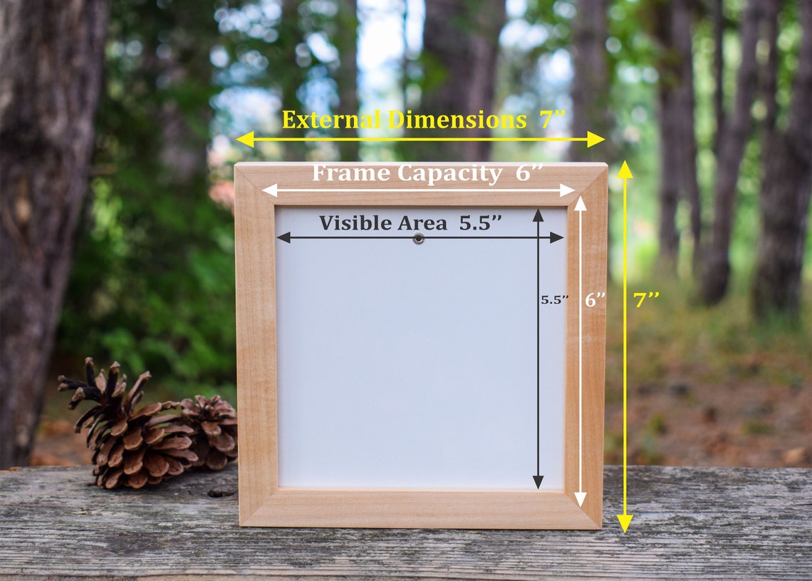 6x6 Maple Frame Simple Wood Frame Maple Photo Frame Solid Etsy UK