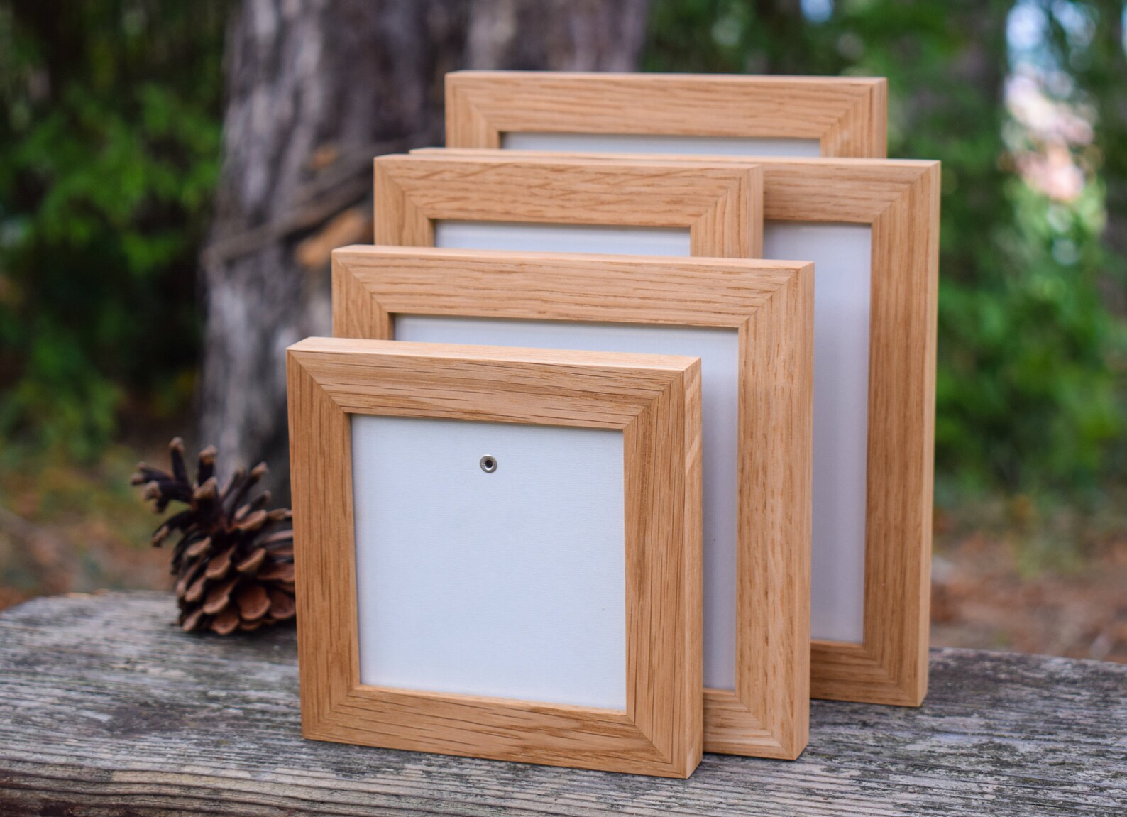 6x6 Oak Frame Thin Oak Frame 6x6 Picture Frame Square Oak Etsy