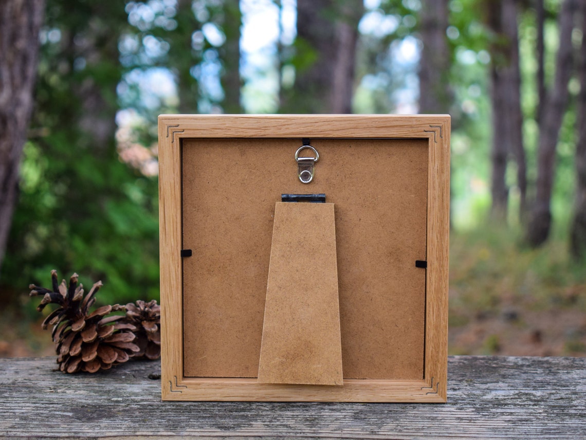 6x6 Oak Frame Thin Oak Frame 6x6 Picture Frame Square Oak Etsy