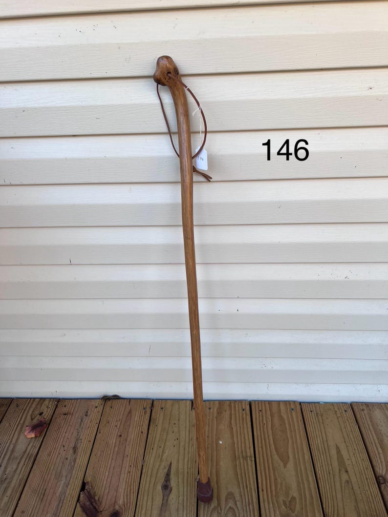 32 Inch and Longer Rustic Wood Canes With Leather Grip Men's and Women ...