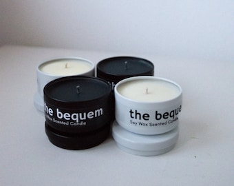 Set of 4 TRAVEL CANDLES | Perfumed Soy Wax Candles | Mini Candles
