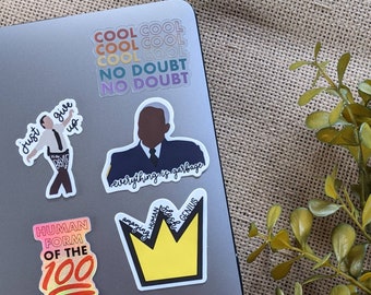 Sticker 5-Pack | Cool Cool Cool No Doubt | Everything is Garbage | 100 Emoji | The Boyle Way | Amazing Human/Genius