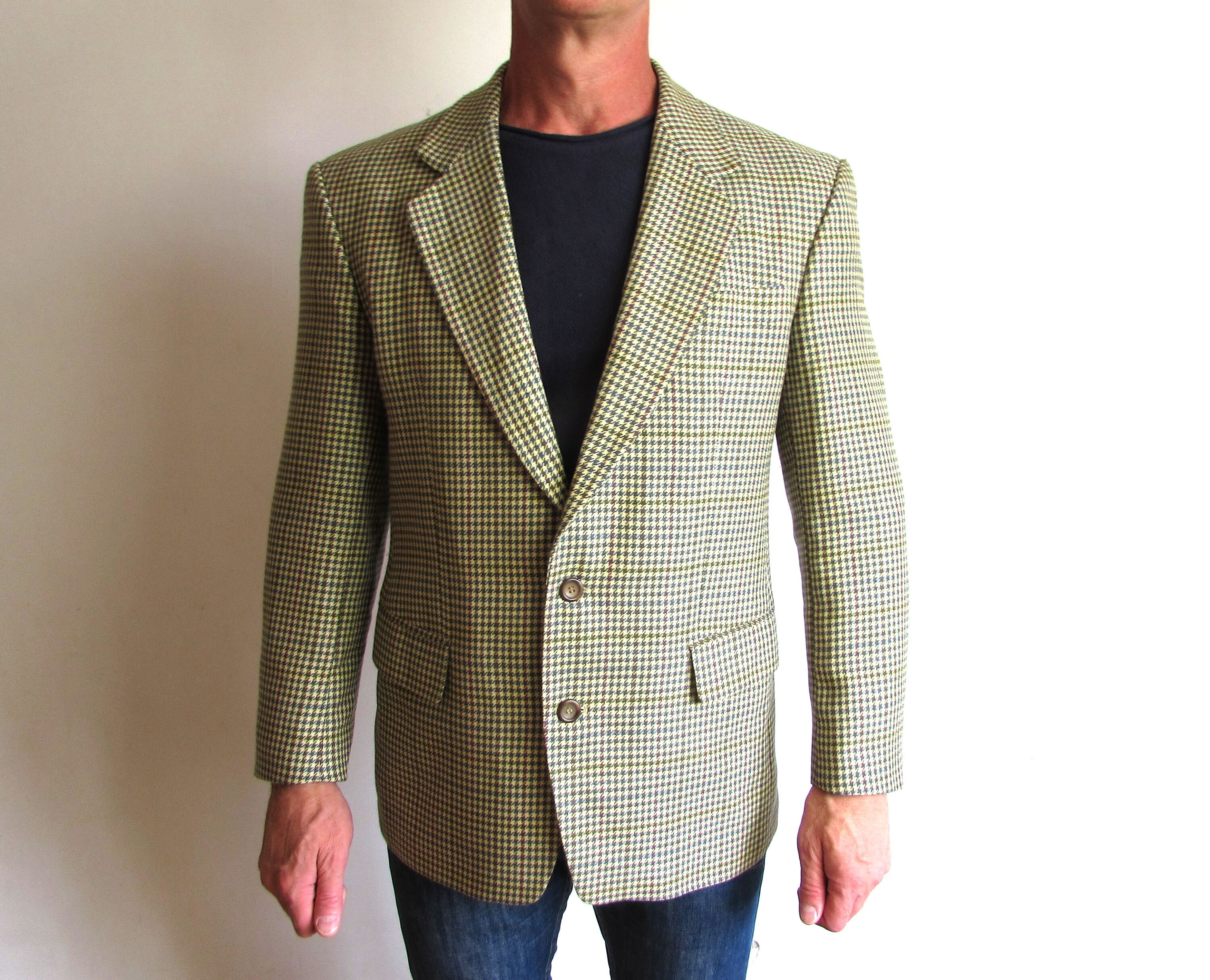 yellow check blazer