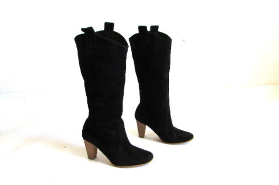 tall leather high heel boots