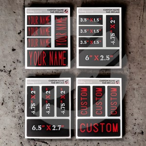 Namnskyltsdekaler/klistermärken (personliga)