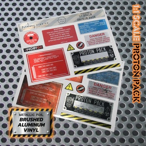 VINYLE D'ALUMINIUM BROSSÉ / Pack de protons à l'échelle 1:1